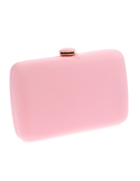 Clutch fiesta detalle metálico rosa