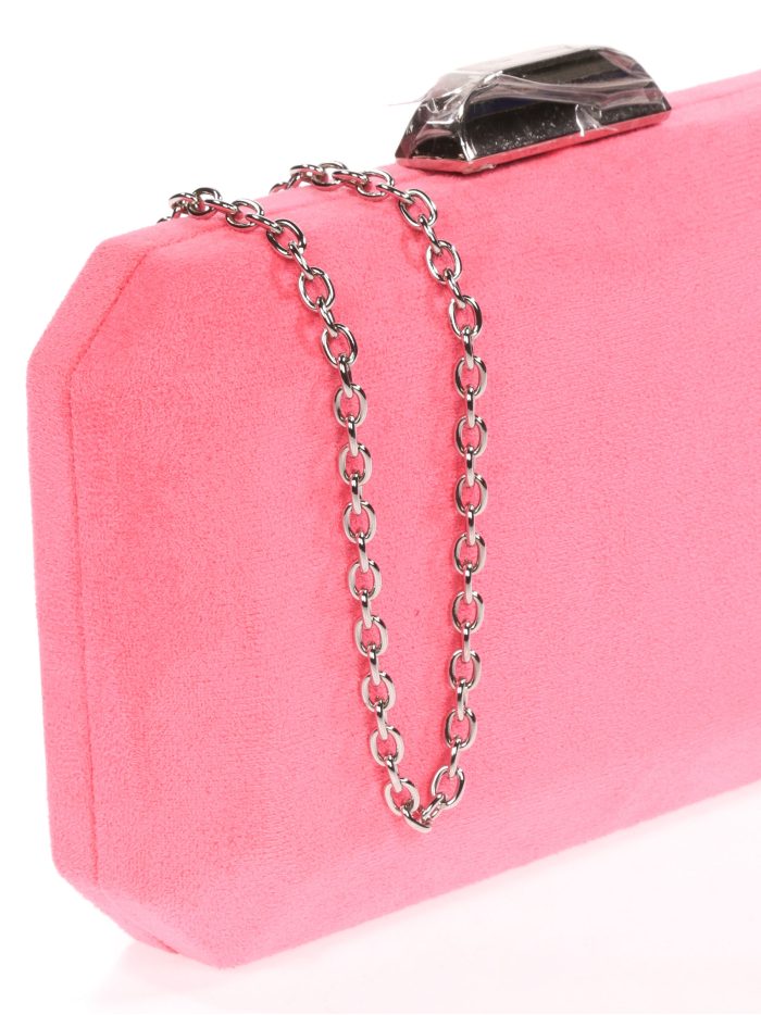 Clutch fiesta antelina fucsia-claro