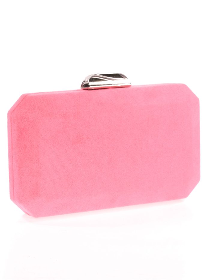 Clutch fiesta antelina fucsia-claro