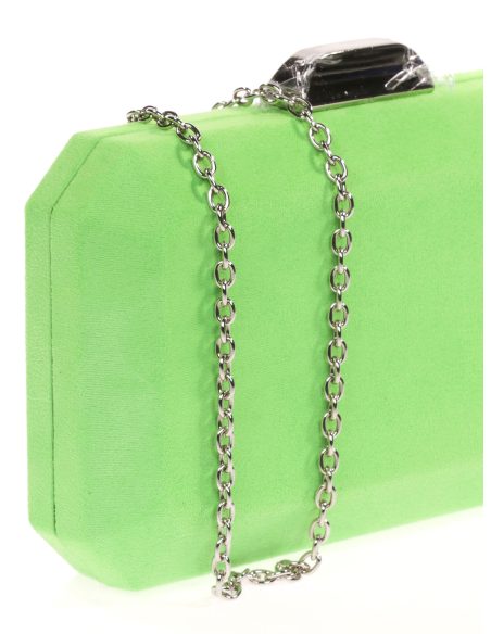 Clutch fiesta antelina verde-manzana