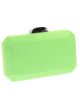 Clutch fiesta antelina verde-manzana
