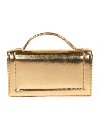 Faux leather mini citybag dark-oro