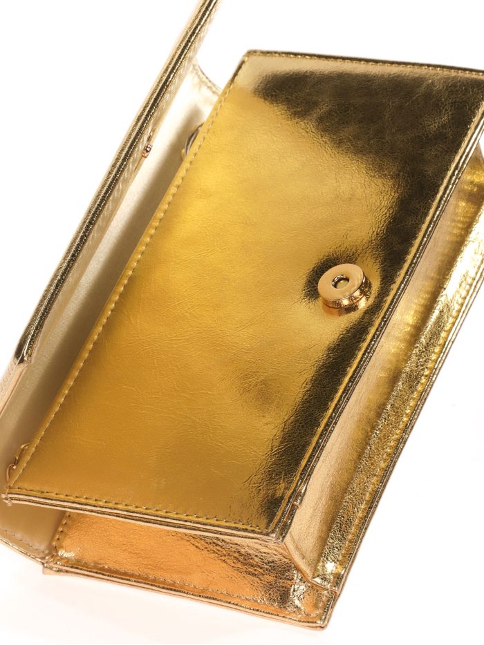 Faux leather mini citybag dark-oro