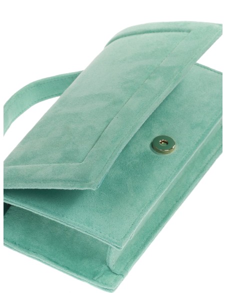 Mini citybag fiesta antelina verde-agua