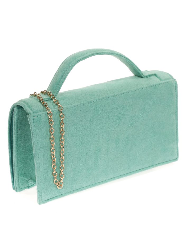 Mini citybag fiesta antelina verde-agua