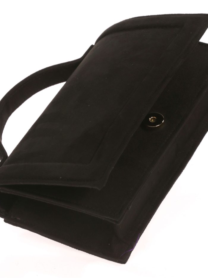 Mini citybag festa in camoscio nero