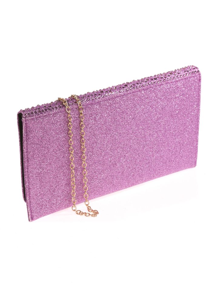 Cartera fiesta pedrería lila