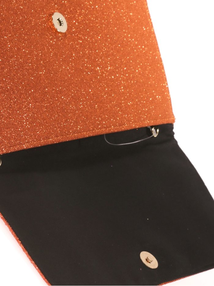 Cartera fiesta pedrería naranja