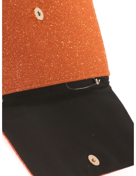 Cartera fiesta pedrería naranja
