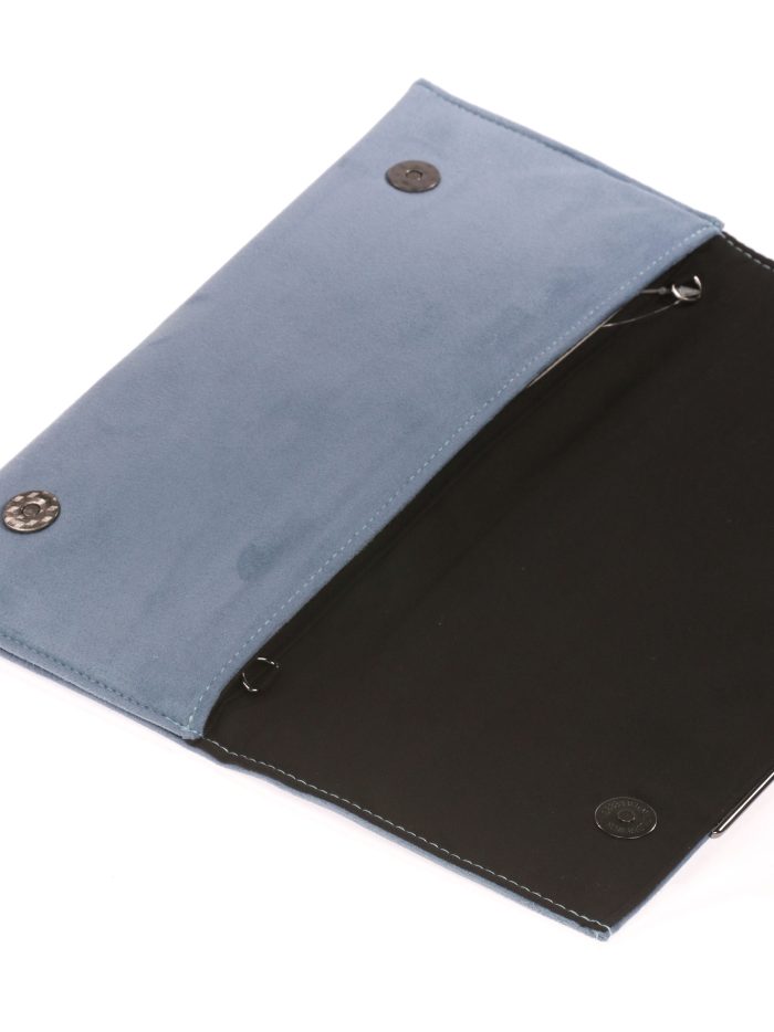 Cartera fiesta antelina azul-bb