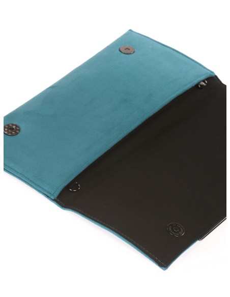 Cartera fiesta antelina esmeralda