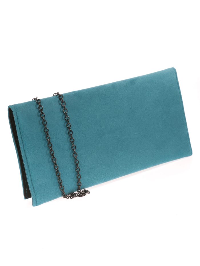 Cartera fiesta antelina esmeralda