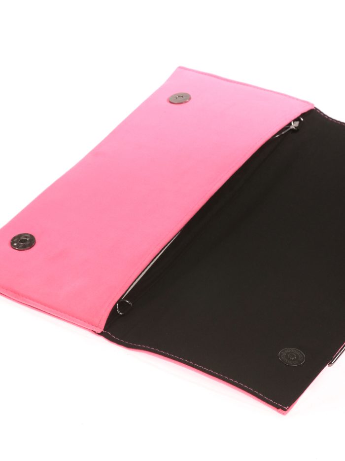 Cartera fiesta antelina fucsia-fluor