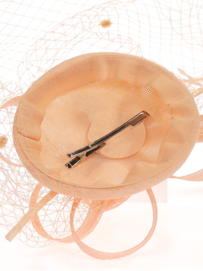 Tocado mediano redecillas nude