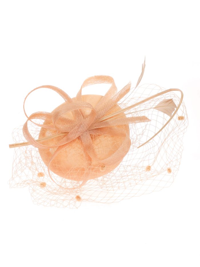 Tocado mediano redecillas nude