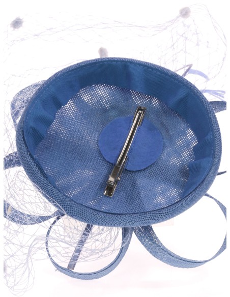 Tocado mediano redecillas celeste