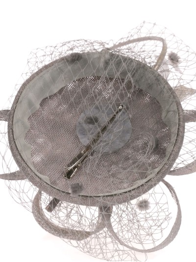 Tocado mediano redecillas plata 2