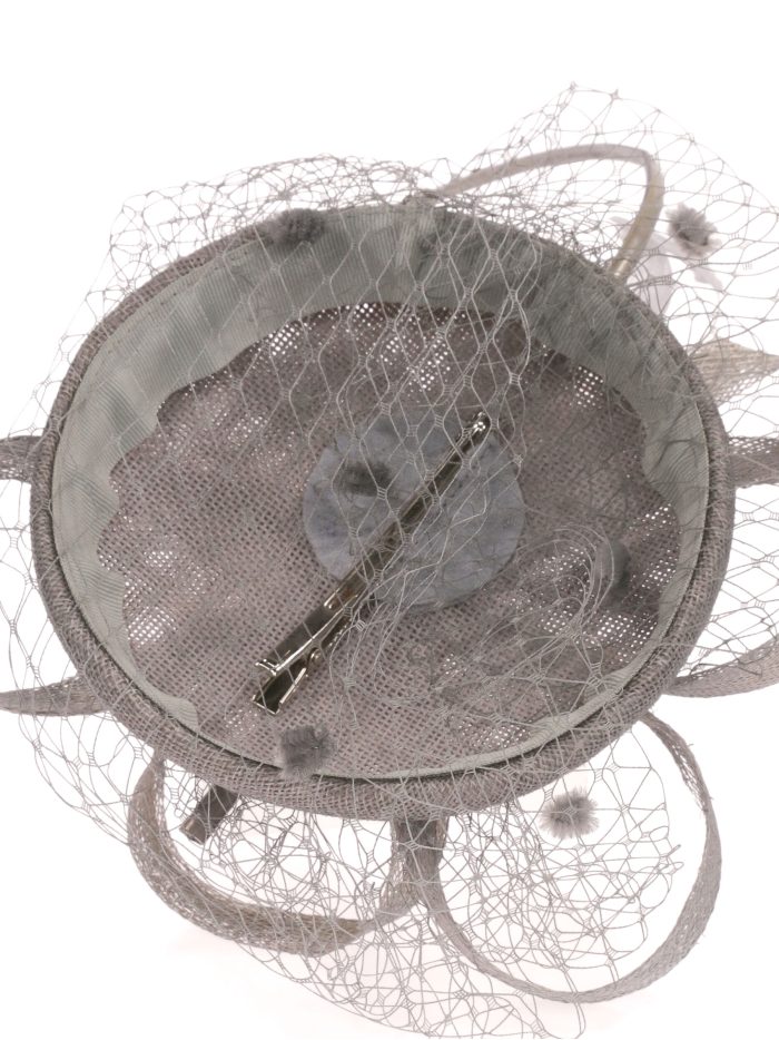 Tocado mediano redecillas plata