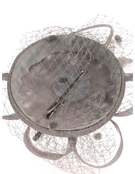 Tocado mediano redecillas plata