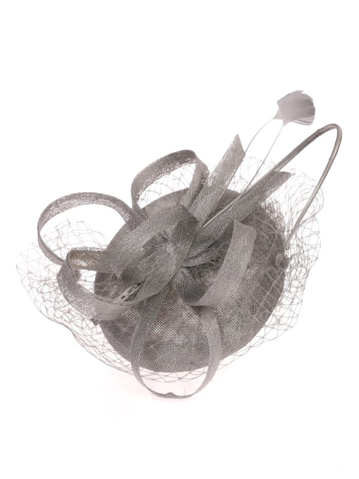 Tocado mediano redecillas plata