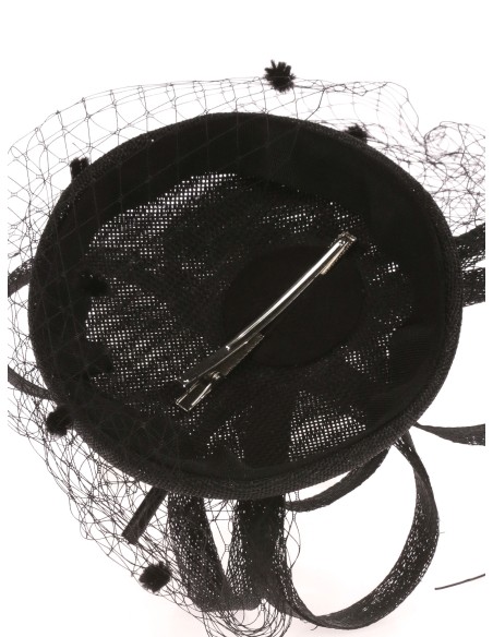 Tocado mediano redecillas negro