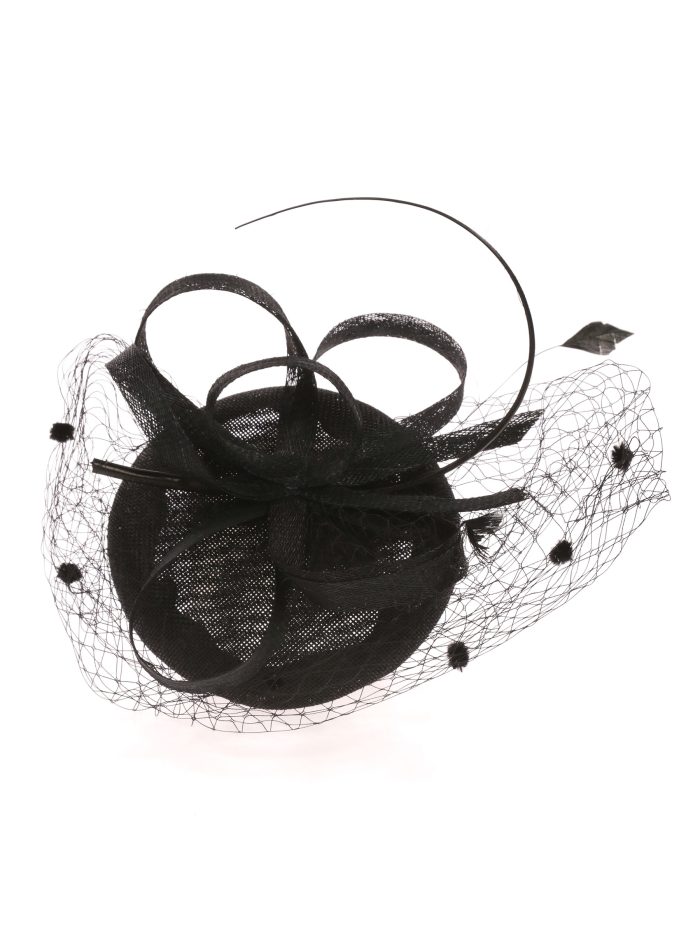 Tocado mediano redecillas negro