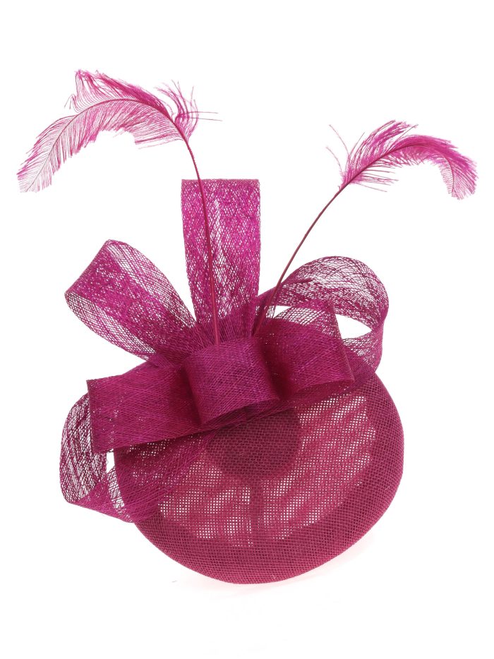 Tocado mediano plumas buganvilla