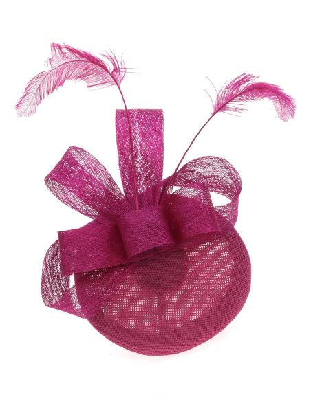 Tocado mediano plumas buganvilla