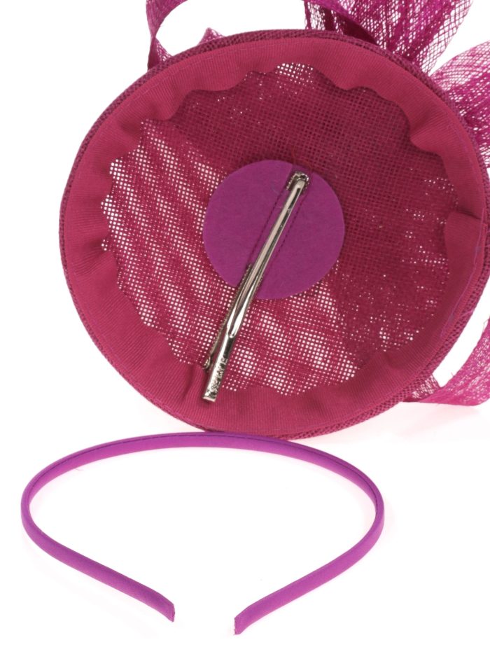 Tocado mediano plumas buganvilla