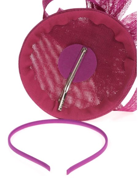 Tocado mediano plumas buganvilla