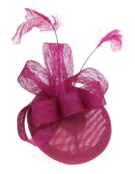 Tocado mediano plumas buganvilla