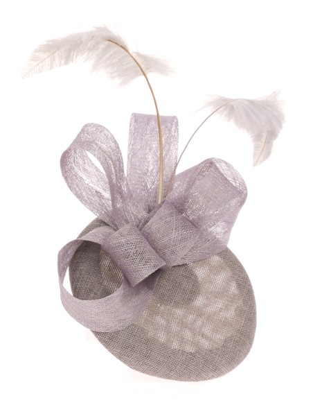 Feather hair fascinator headband plata