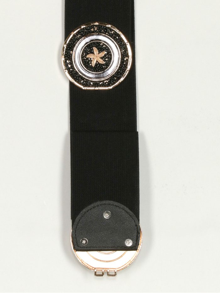 Cinturón elástico estrellas negro