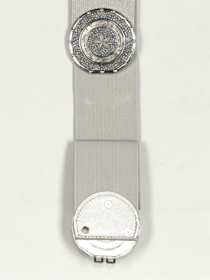 Cinturón elástico estrellas plata-brillo