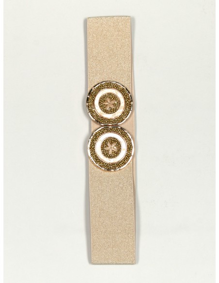 Cinturón elástico estrellas oro-brillo