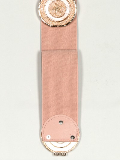 Cinturón elástico estrellas rosa-palo-brillo 2