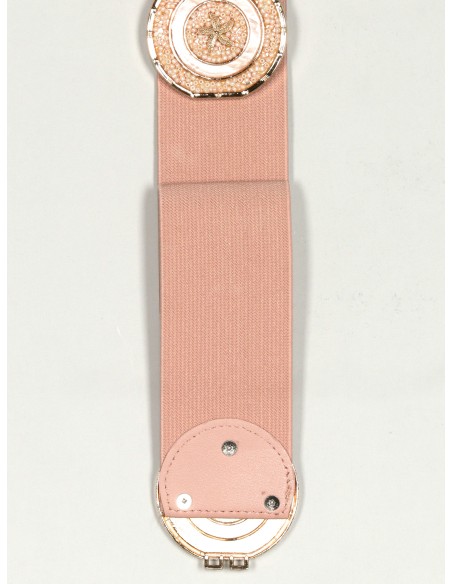 Cinturón elástico estrellas rosa-palo-brillo