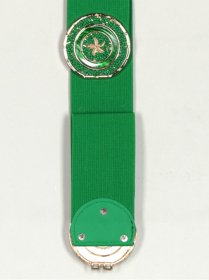 Cinturón elástico estrellas verde-hierba