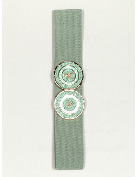 Cinturón elástico estrellas verde-claro