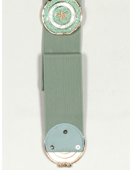 Cinturón elástico estrellas verde-claro
