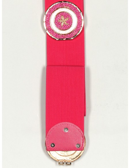 Cinturón elástico estrellas fucsia