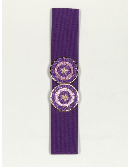 Cinturón elástico estrellas morado
