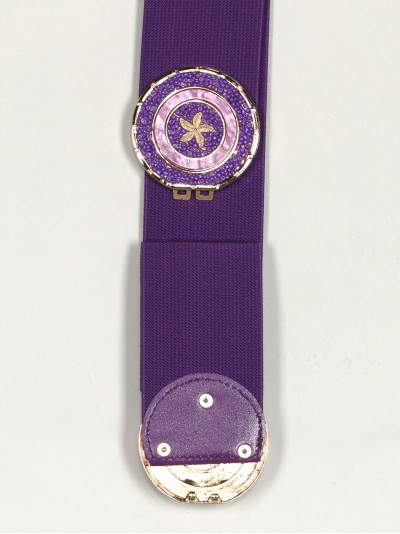 Cinturón elástico estrellas morado 2