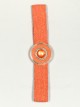 Cinturón elástico efecto rafia naranja