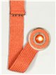 Cinturón elástico efecto rafia naranja