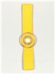 Cinturón elástico efecto rafia amarillo