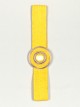 Cinturón elástico efecto rafia amarillo