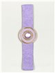 Raffia effect elastic belt lila