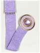 Raffia effect elastic belt lila