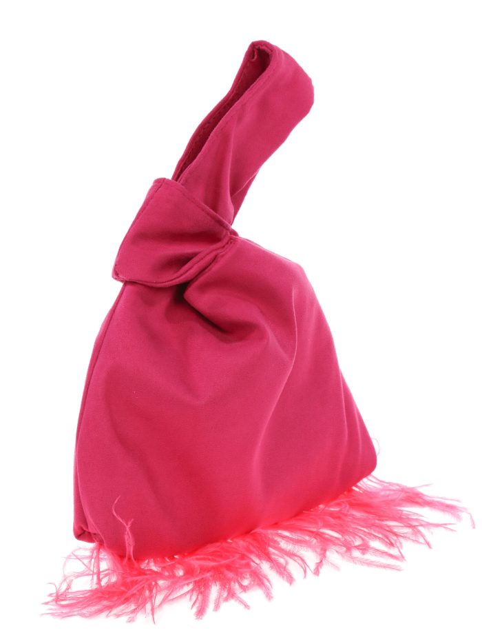 Mini bolso nudo japonés plumas fucsia